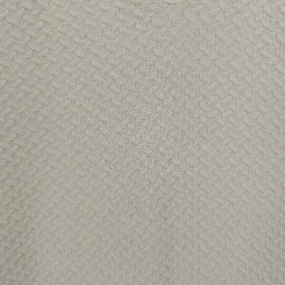 GANNI Dress Black Cream Textured Stretch Knee Length Size LARGE - Picture 5 of 9